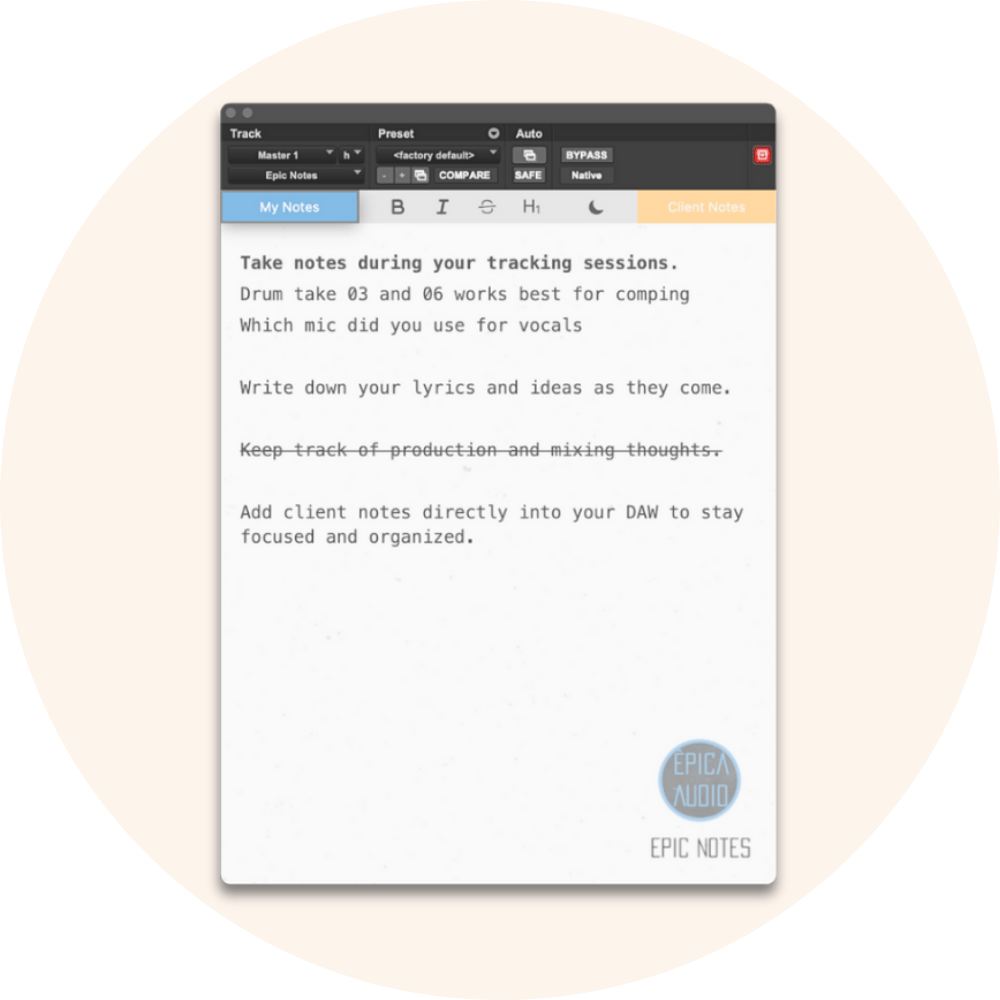 Epic Notes plugin by Épica Audio download | MuseHub