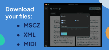 Download XML/MSCZ/MIDI