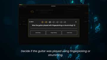 Fingerpicking or strumming