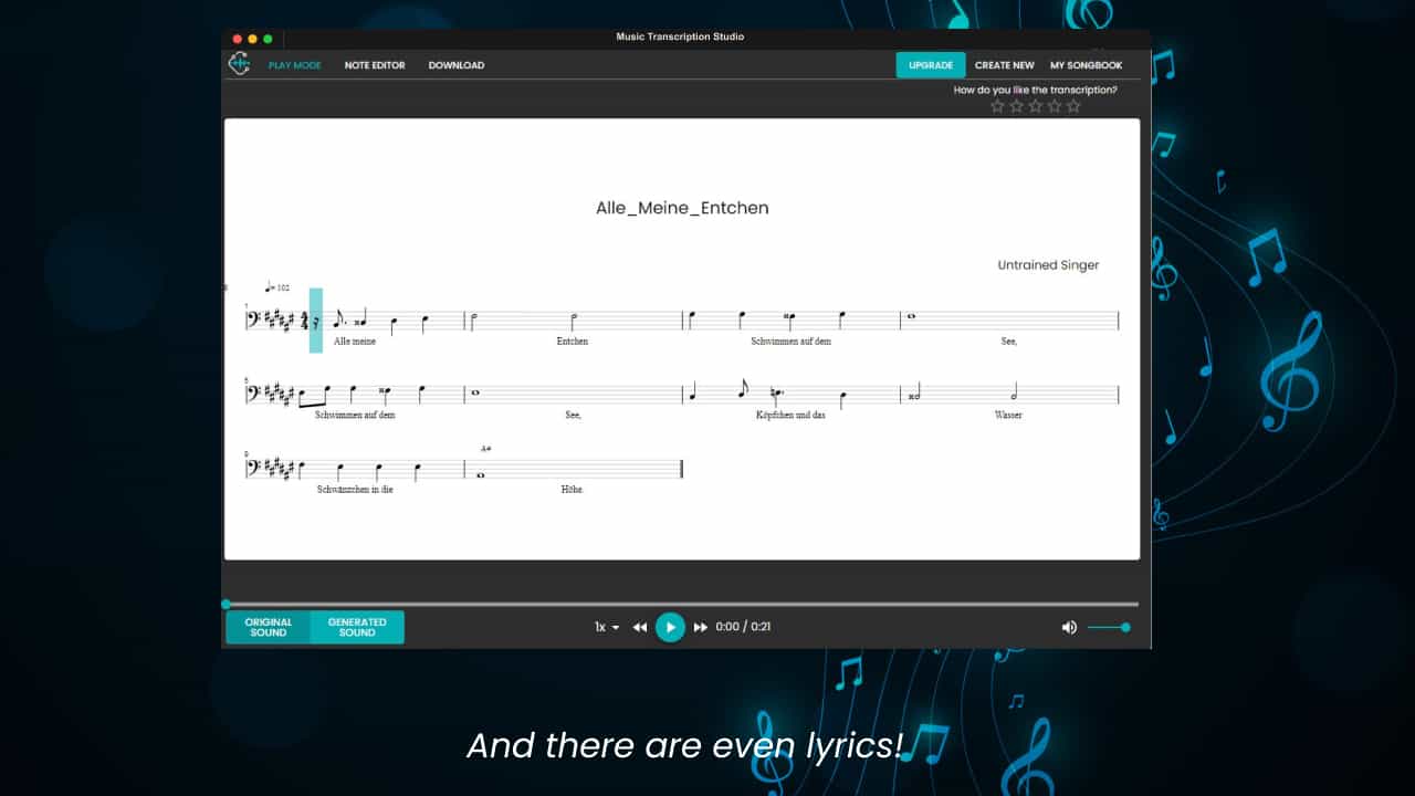 Transcribe multiple stems