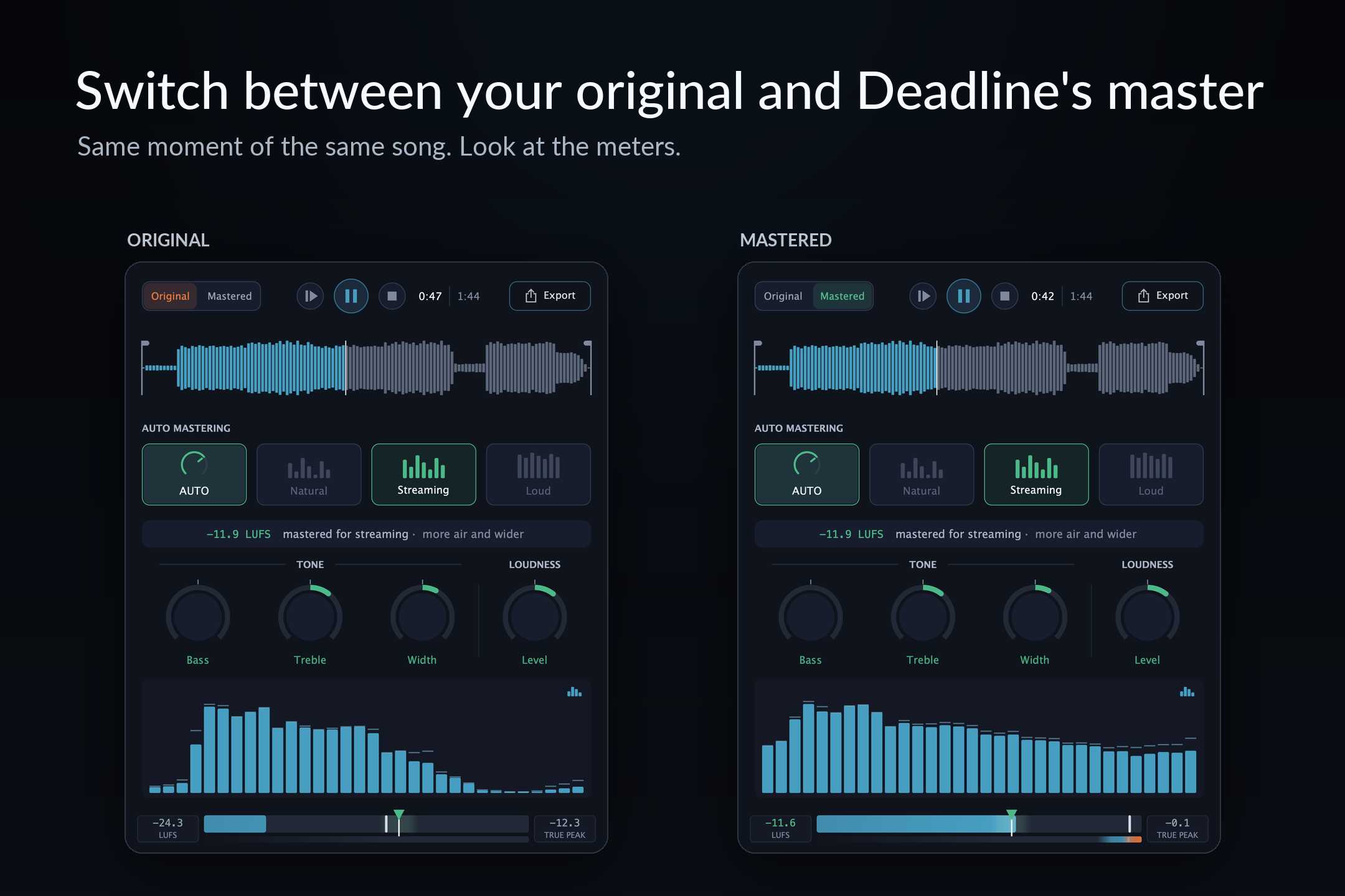 Original and mastered