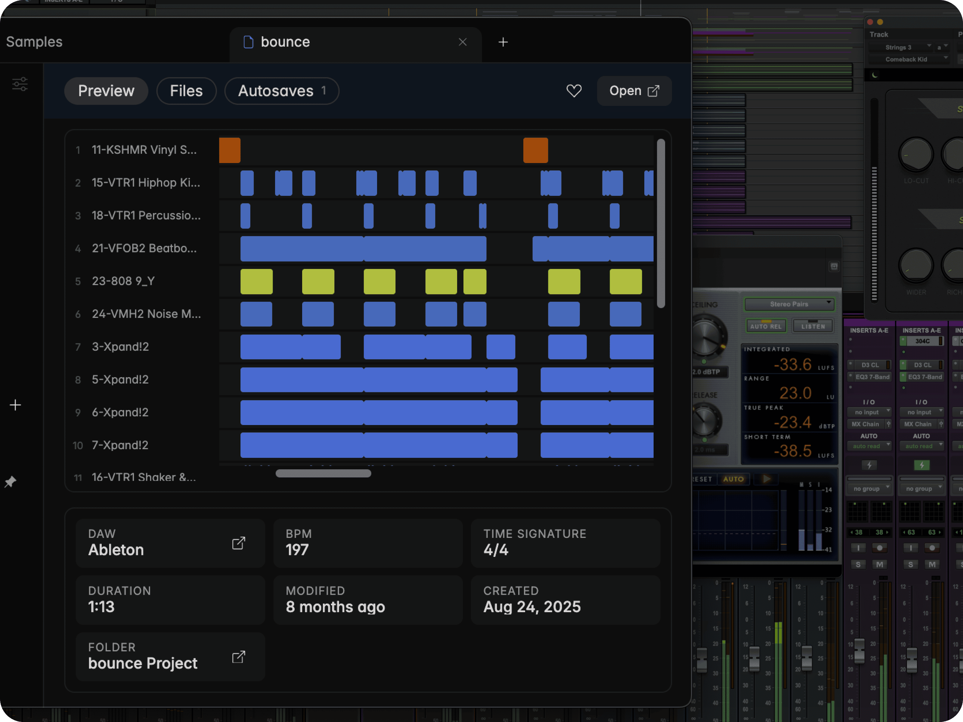 Preview your DAW Projects