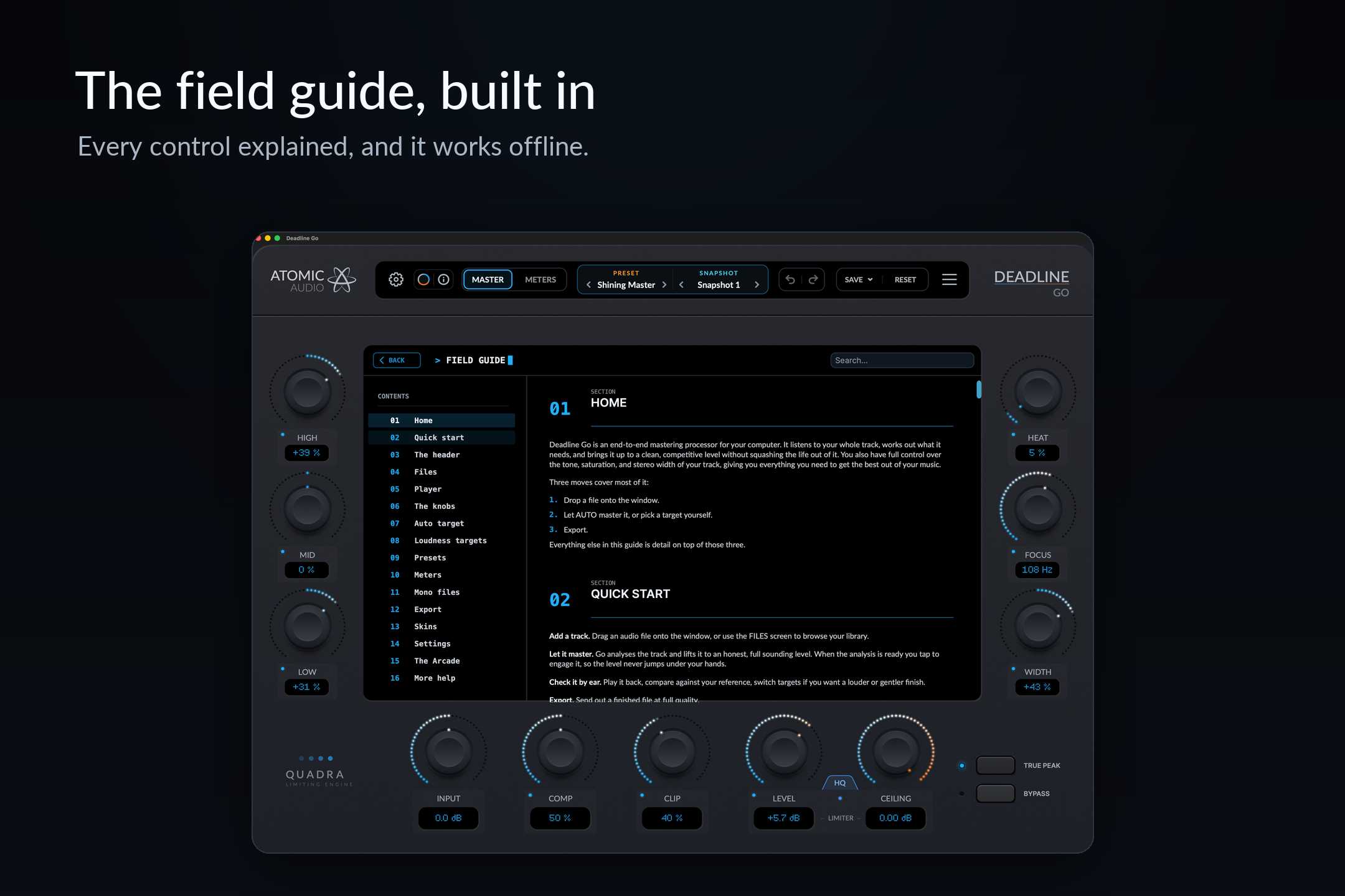 The field guide, built in
