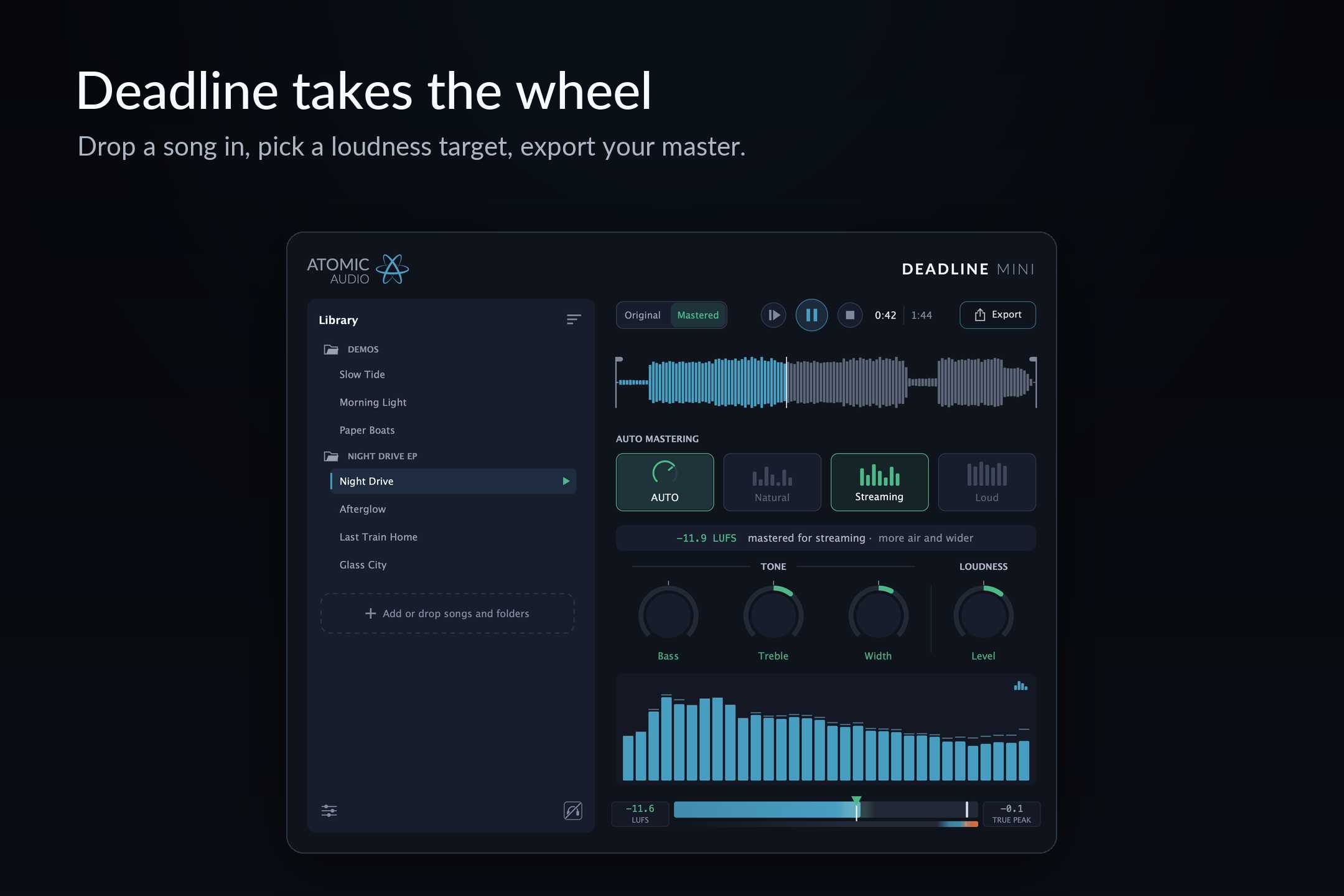 Deadline takes the wheel