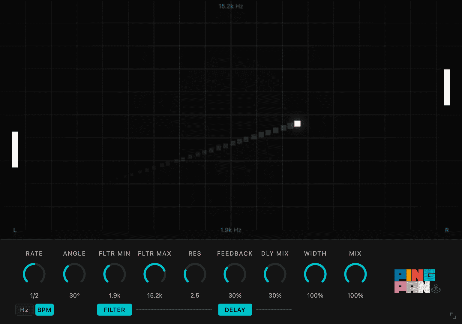 Pingpan's main screen