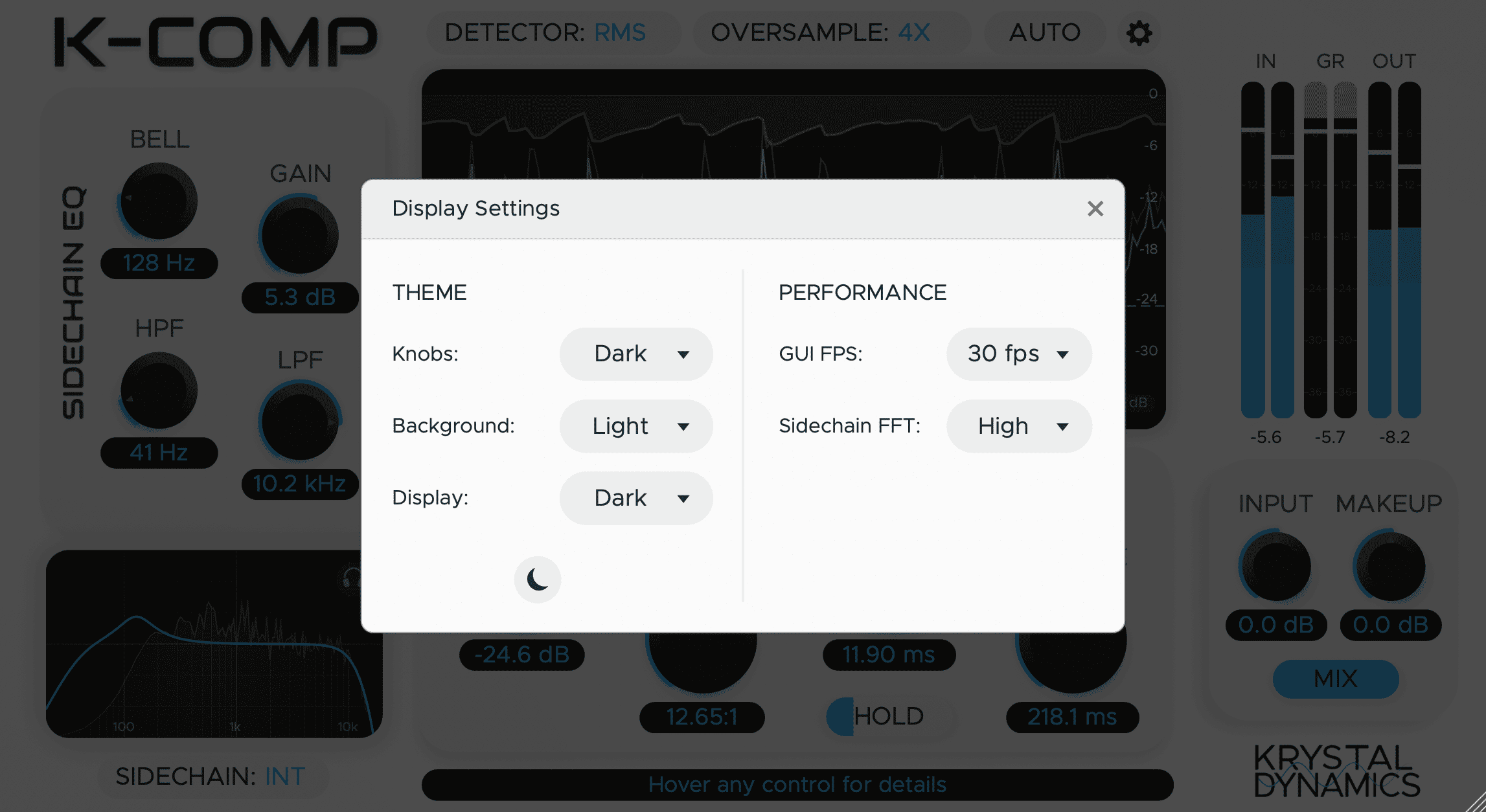 KrystalComp - Display Settings
