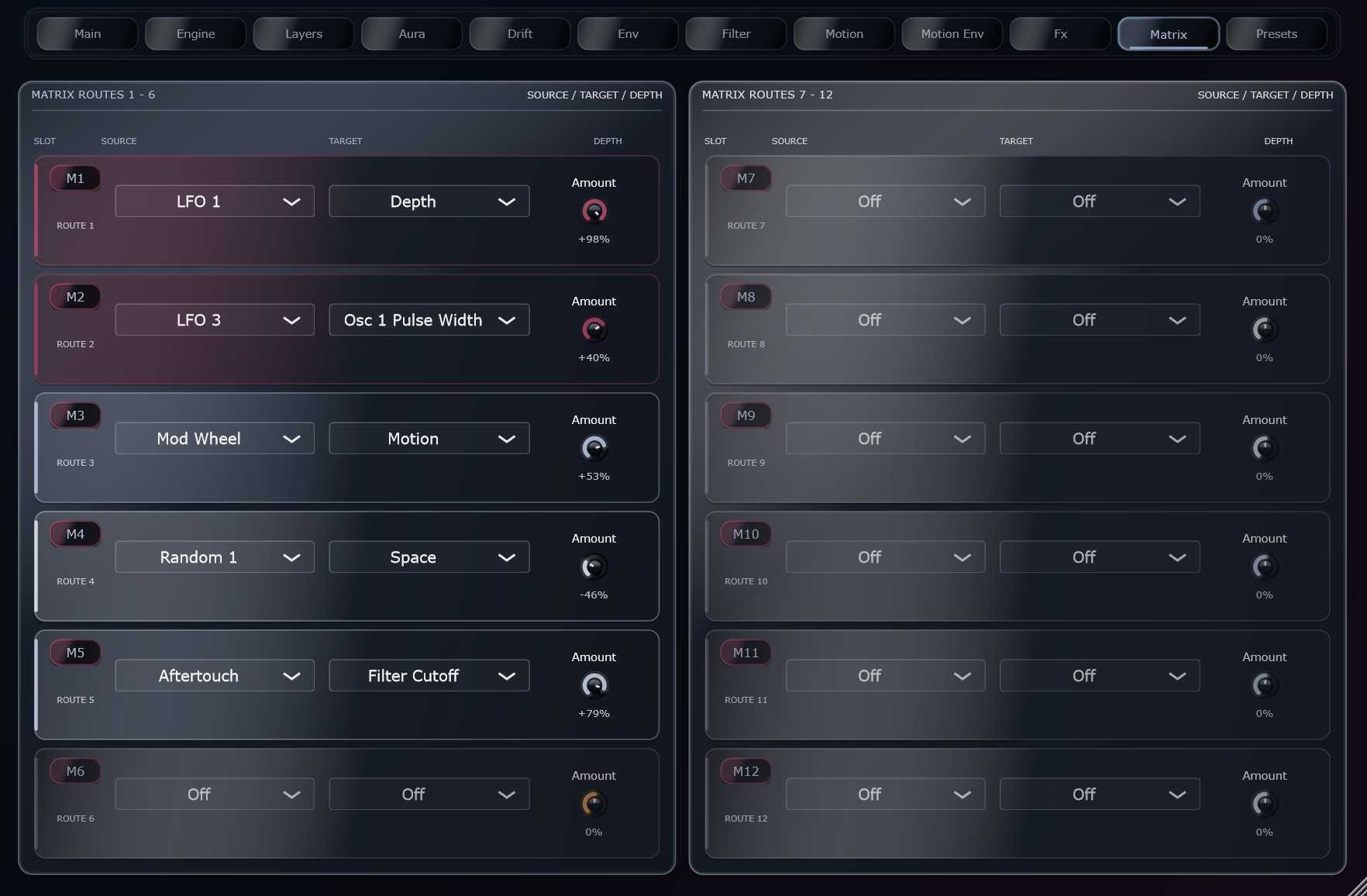 Matrix Tab