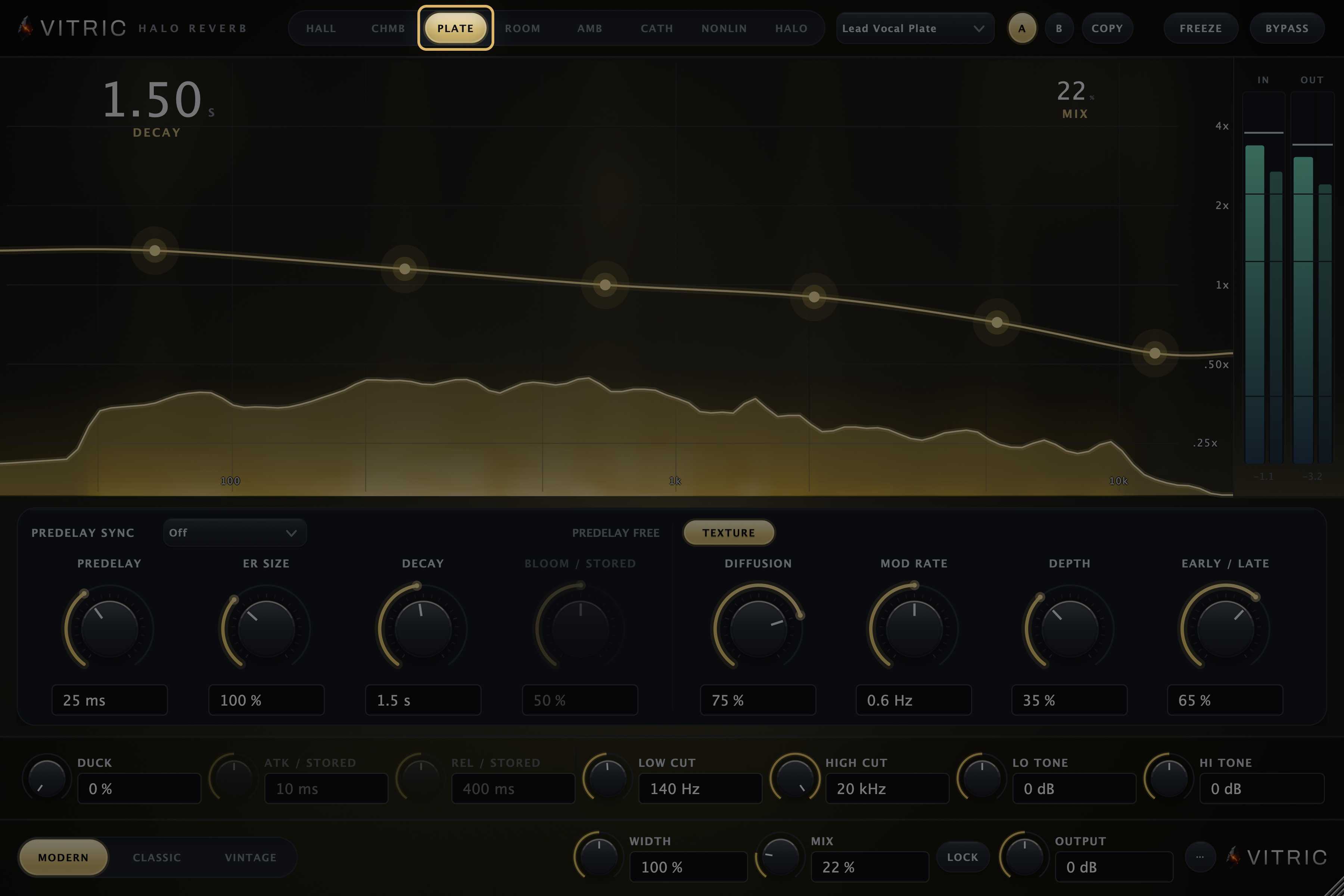 A plate for vocals and snares