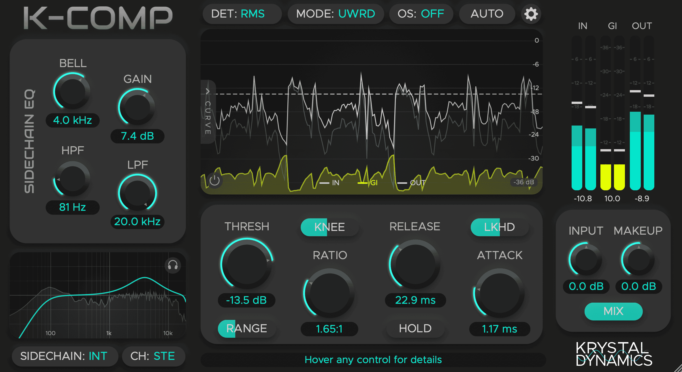 KrystalComp - UWRD - RMS Mode