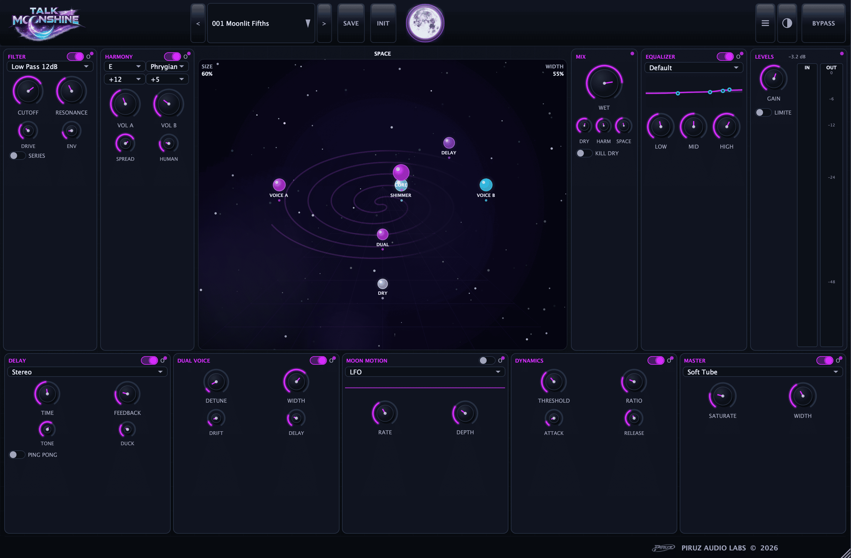 Talk Moonshine! interface