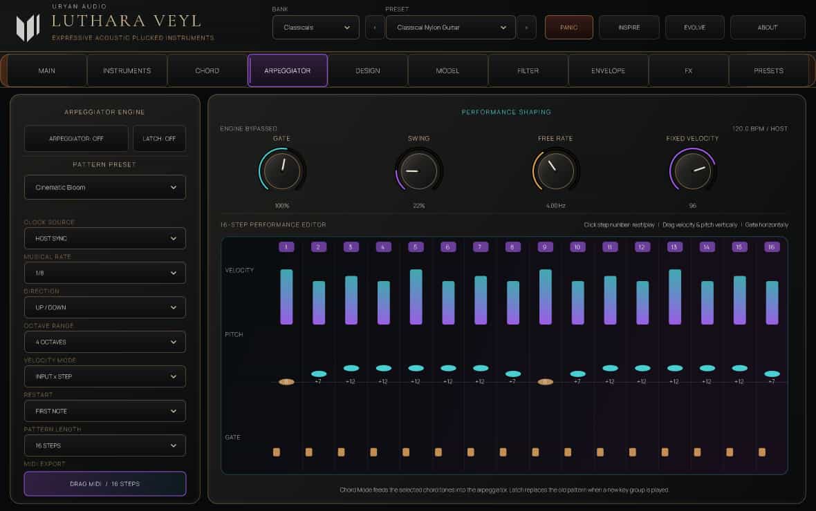 Arpeggiator Tab