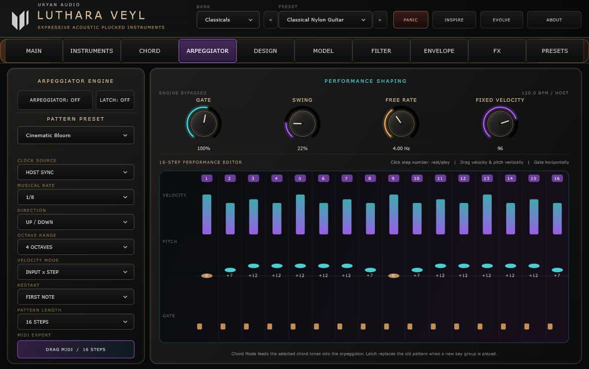 Arpeggiator Tab