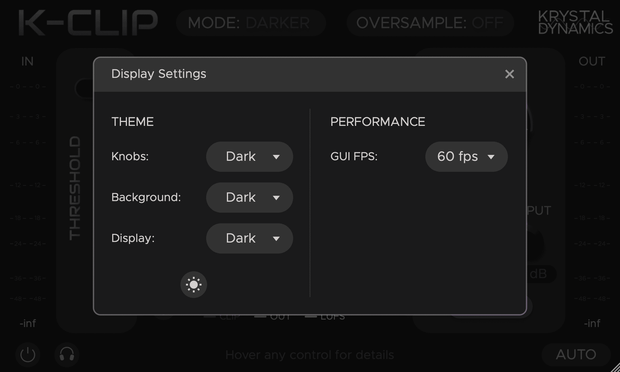 KrystalClip - Display Settings