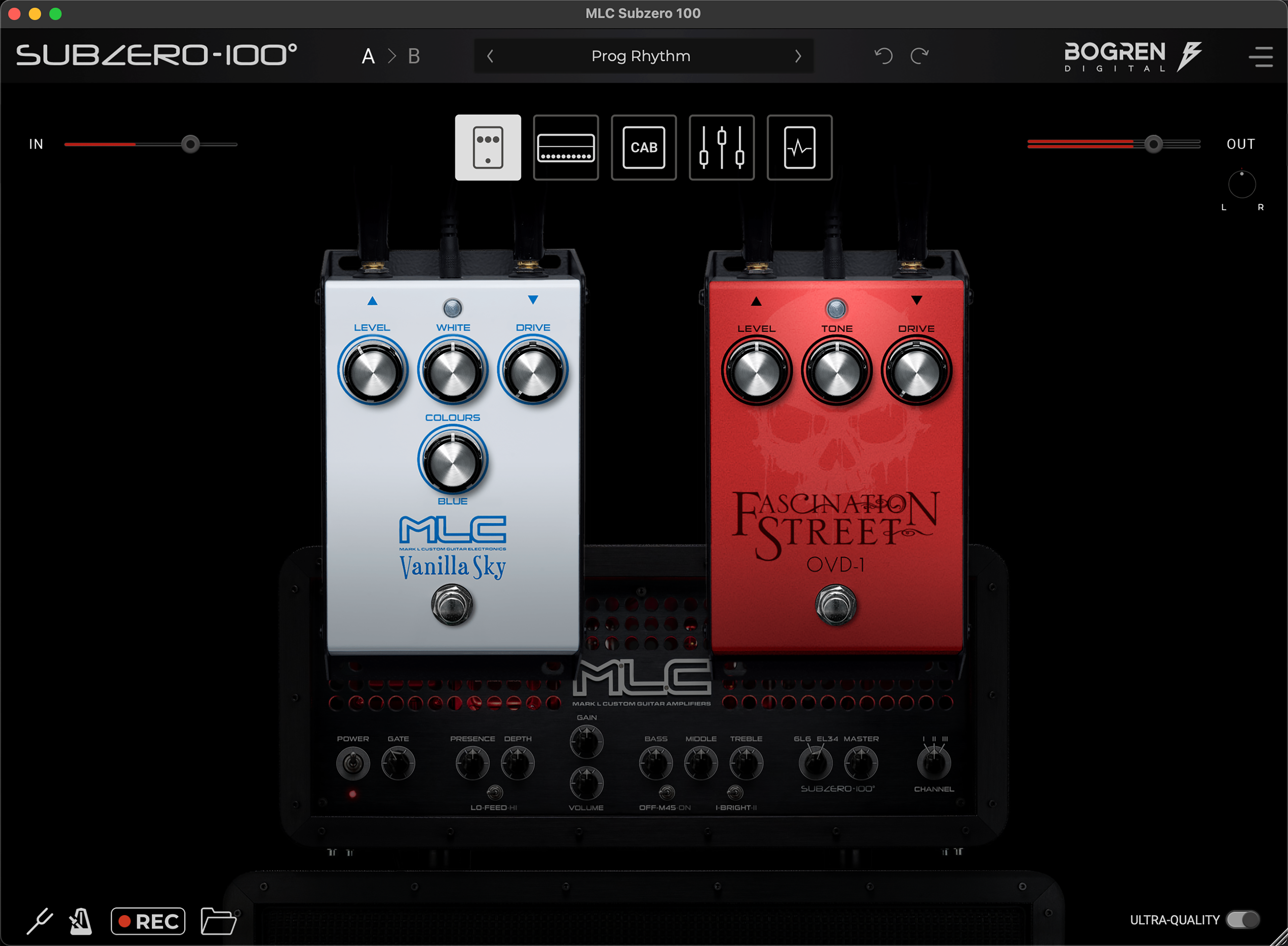 Two distortion pedals