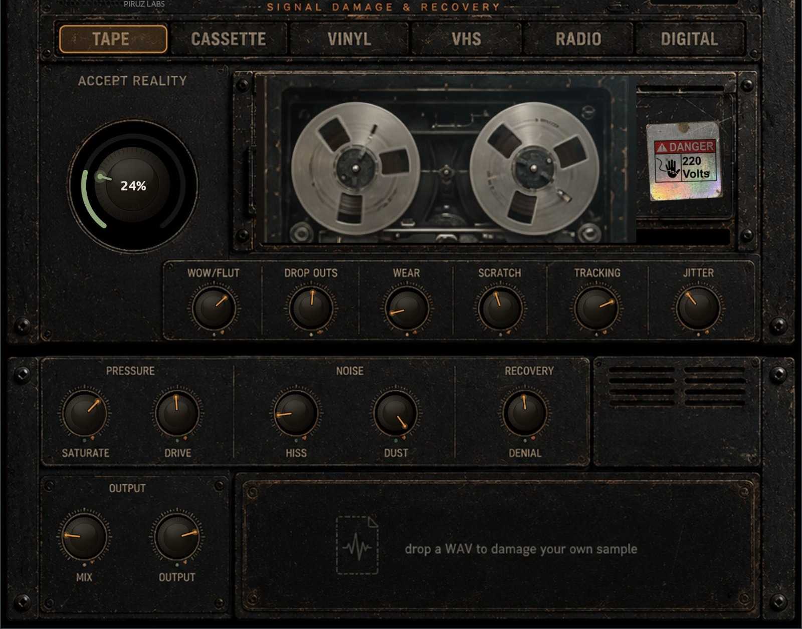 Harsher Reality interface
