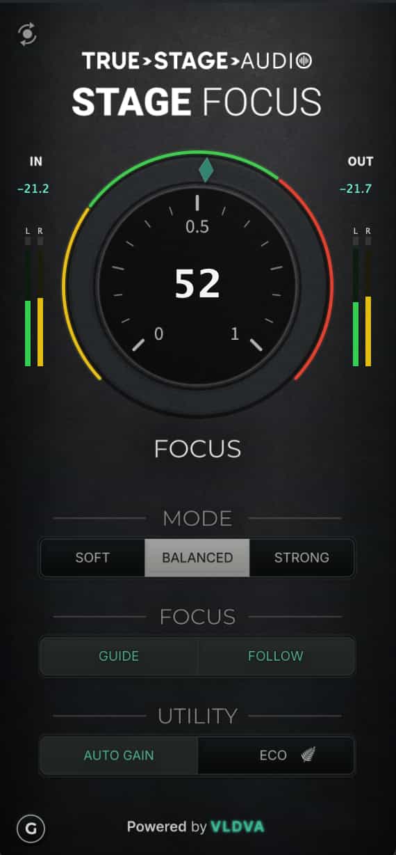 Stage Focus User Interface