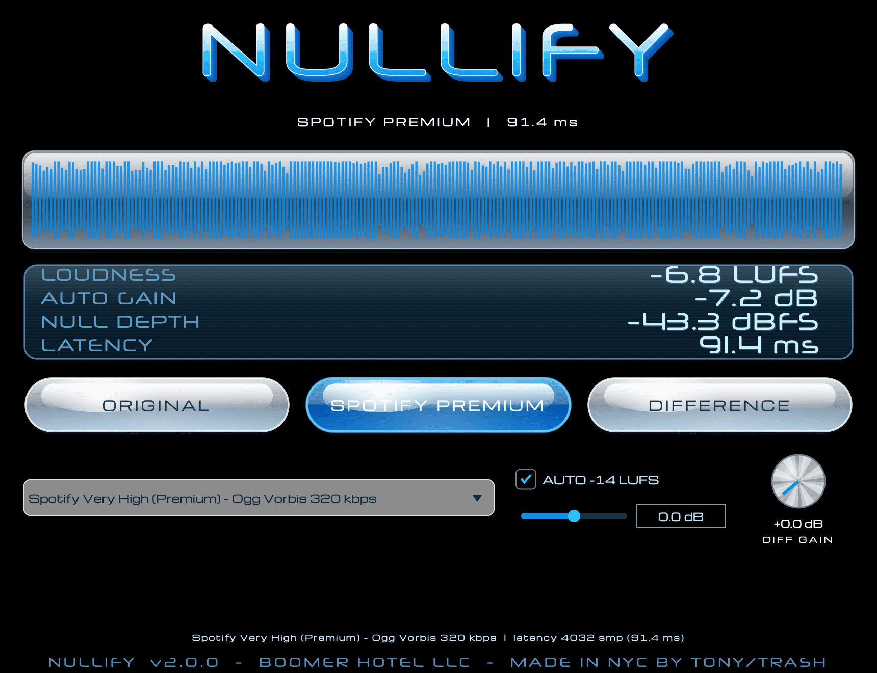 Spotify 320k - codec version