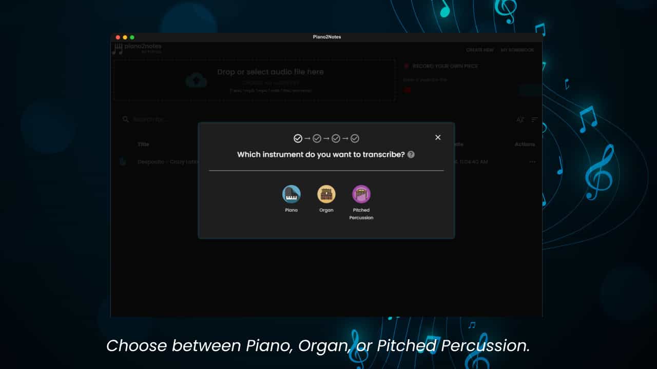Choose your instrument type