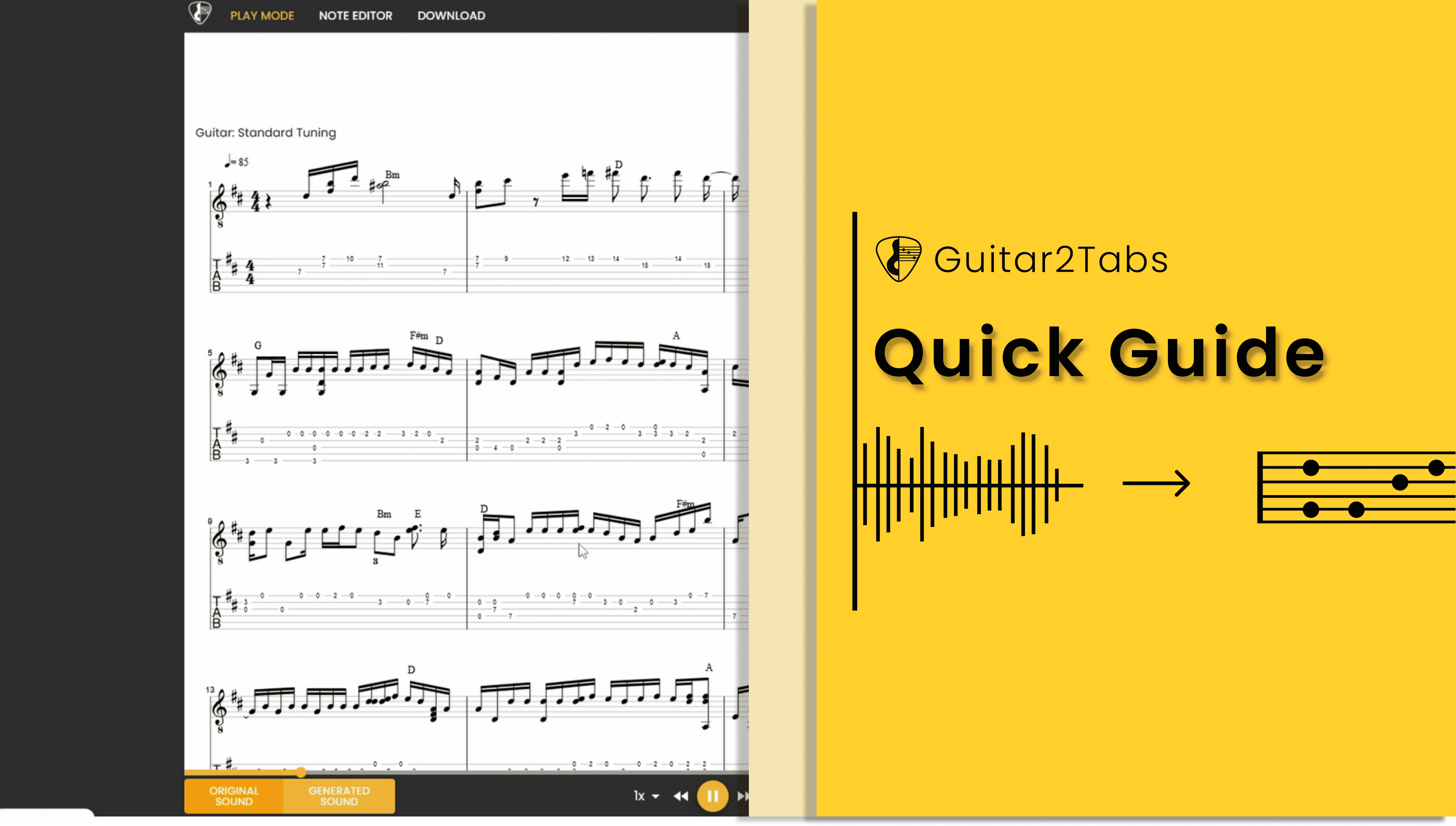 How does Guitar2Tabs work?
